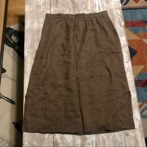 *3/20* Niche Linen Midi Skirt